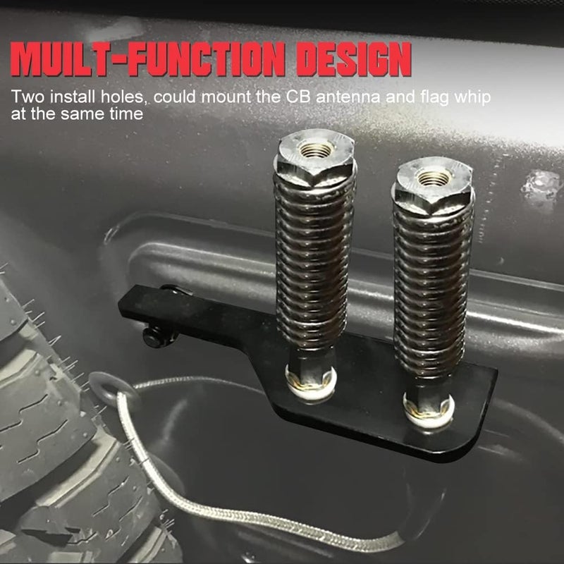 NORTHYUN JL CB Antenna Mount, Flag Holder Whip Mounting Bracket Kit Compatible with Jeep Wrangler JL 2018-2022 - Image 2
